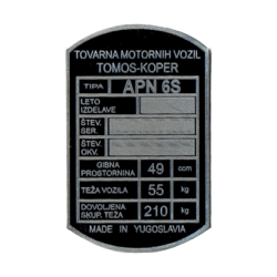 Tablica ID Tomos APN 6S